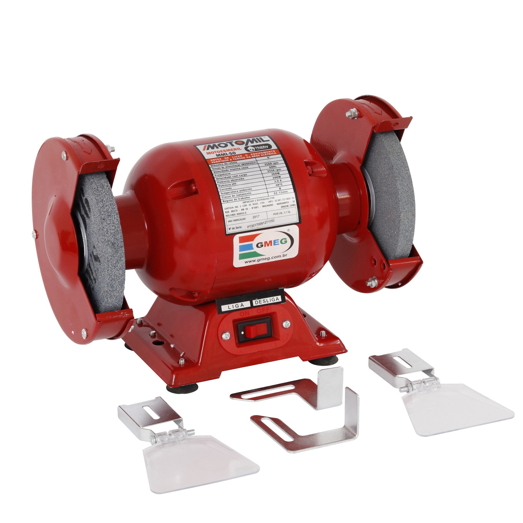 moto_esmeril_6_360w_mmi_50_127v Moto Esmeril 6" 360W MMI-50 127V (110V) Motomil - Imagem 1